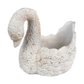 Ghiveci flori piatra alba maro Lebada 19x11x15 cm