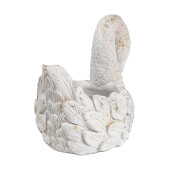 Ghiveci flori piatra alba maro Lebada 19x11x15 cm