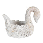 Ghiveci flori piatra alba maro Lebada 19x11x15 cm