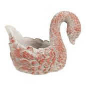 Ghiveci flori piatra gri rosie Lebada 19x11x15 cm