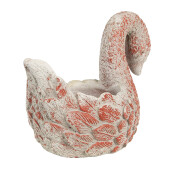 Ghiveci flori piatra gri rosie Lebada 19x11x15 cm