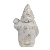 Figurina Gnom piatra alba maro 9x8x15 cm