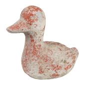 Figurina Ratusca piatra gri rosie 15x8x12 cm