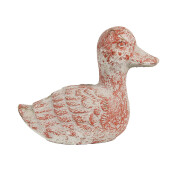 Figurina Ratusca piatra gri rosie 15x8x12 cm
