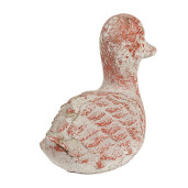 Figurina Ratusca piatra gri rosie 15x8x12 cm