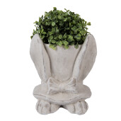 Ghiveci flori piatra bej Iepuras 17x16x19 cm