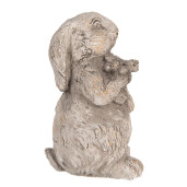 Figurina Iepuras Paste piatra gri 10x9x15 cm