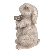 Figurina Iepuras Paste piatra gri 10x9x15 cm