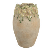 Ghiveci flori teracota bej verde Ø 18x27 cm