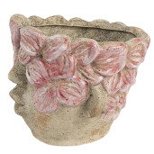 Ghiveci flori teracota roz bej 19x18x15 cm