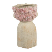 Ghiveci flori teracota roz bej 20x19x31 cm