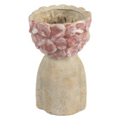Ghiveci flori teracota roz bej 16x15x25 cm
