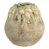 Ghiveci flori teracota bej verde Ø 18x18 cm