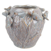 Ghiveci flori teracota albastra maro Ø 25x20 cm