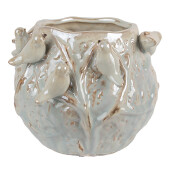 Ghiveci flori teracota albastra maro 22x21x17 cm