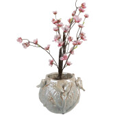 Ghiveci flori teracota albastra maro 22x21x17 cm