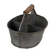 Ghiveci flori fier gri 20x18x16 cm