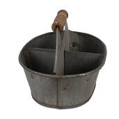 Ghiveci flori fier gri 20x18x16 cm
