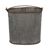 Ghiveci flori fier gri maro 24x14x28 cm