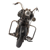 Macheta motocicleta retro metal neagra 35 cm x 13 cm x 20 h