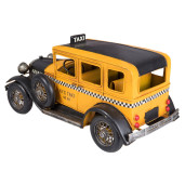 Macheta masina Taxi retro galben negru 32 cm x 15 cm x 15 cm