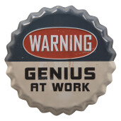 Decoratiune perete mesaj motivational metal multicolor Ø 13x2 cm