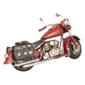 Macheta motocicleta retro metal rosie 28 cm x 10 cm x 14 cm