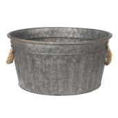 Set 2 ghivece flori fier gri 35x17, 27x15 cm