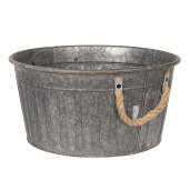 Set 2 ghivece flori fier gri 35x17, 27x15 cm