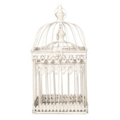 Set 2 colivii decorative metal bej 21x21x42, 18x18x32 cm