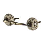 Maner mobilier cupru ceramica bej 14x4x3 cm