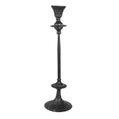 Set 2 sfesnice metal negru 15x52 cm