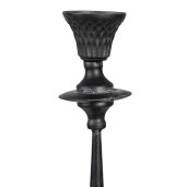 Set 2 sfesnice metal negru 15x52 cm