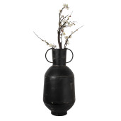 Vaza flori metal negru antichizat 26x52 cm