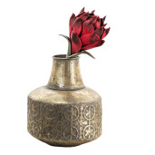 Vaza flori metal maro cupru 19x22 cm