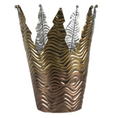 Decoratiune metal auriu Coroana 25x27 cm