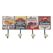 Cuier perete metal multicolor Retro 40x5x17 cm