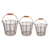 Set 3 cosuri fier maro 21x16 cm, 18x14 cm, 15x13 cm