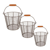 Set 3 cosuri fier maro 21x16 cm, 18x14 cm, 15x13 cm