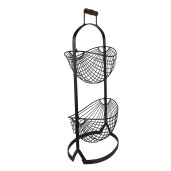 Cosuri cu suport fier negru 27x19x57 cm