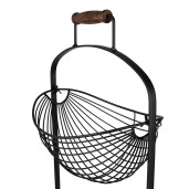 Cosuri cu suport fier negru 27x19x57 cm