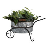 Suport ghiveci flori fier negru gri 54x31x31 cm