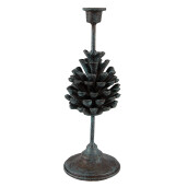 Sfesnic lumanare fier verde 9x27 cm