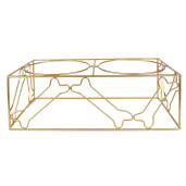 Bol dublu hranire animale fier auriu inox 38x20x14 cm, 2x500 ml