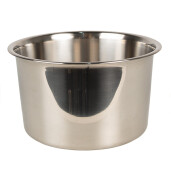 Bol dublu hranire animale fier maro inox 46x26x16 cm, 2x2000 ml