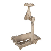 Savoniera fier bej antichizat 14x12x23 cm
