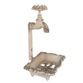 Savoniera fier bej antichizat 14x12x23 cm
