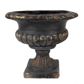 Ghiveci flori ceramica neagra cupru Ø 52x47 cm