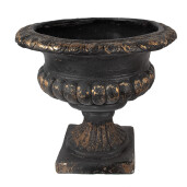 Ghiveci flori ceramica neagra cupru Ø 52x47 cm