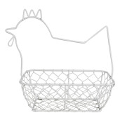 Cos Gainusa metal alb 27x16x27 cm